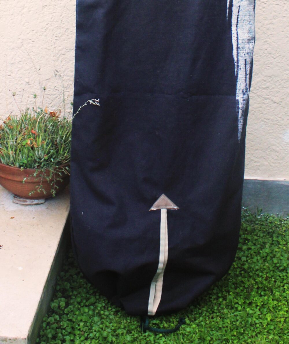 Blue Tie Dyed Surfboard Bag with single fin slot. Handmade in Italy by Fede Surfbags