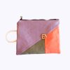 Patchwork Pochette Maxi Size - handmade and sustainable natural canvas purse