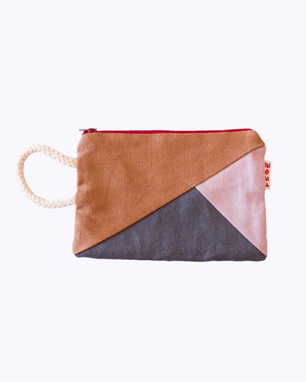 Patchwork Pochette - handmade and sustainable natural canvas purse