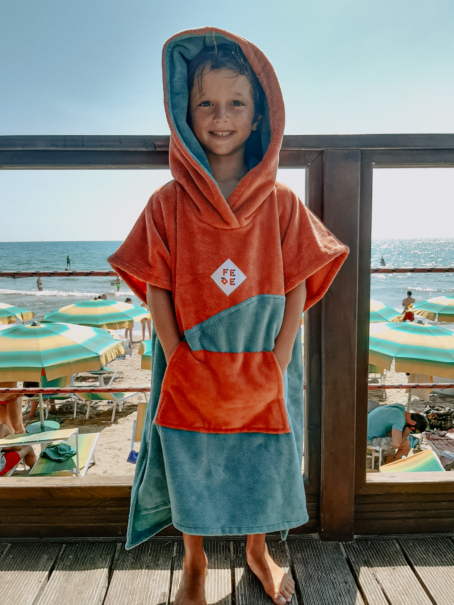 thumbnail image 2 of VOOVA & MOVAS Hooded Towels Poncho For Big Kids, Oversized (6-12Years,26"X64") Made 2 of 13
