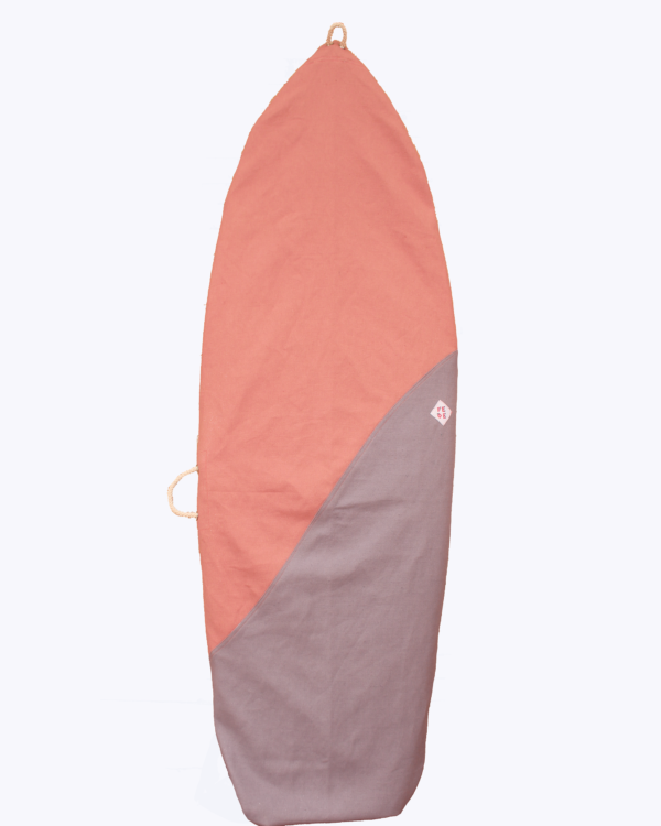Sustainable and made to order canvas pink surfbag - Made to last surfboard bag