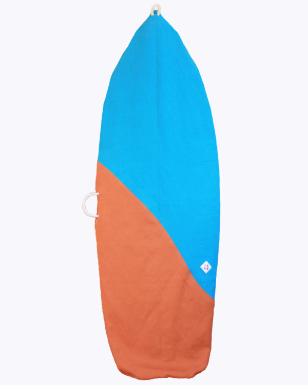 wo Tones 5'4'' Surfbag Orange and Turquoise - handmade surfboard bags by Fede Surfbags